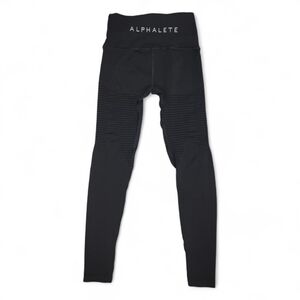 Alphalete Black Leggings, Small, Patterned Hip And Thigh